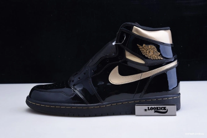 JORDAN METALLIC 1 BLACK (2020) RETRO HIGH AIR GOLD 555088-032 0714